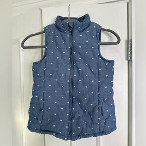 Aeropostale Chambray Blue Girls Puffer Vest Jacket Size 12